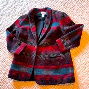Coldwater Creek Southwest Blanket Blazer Size L